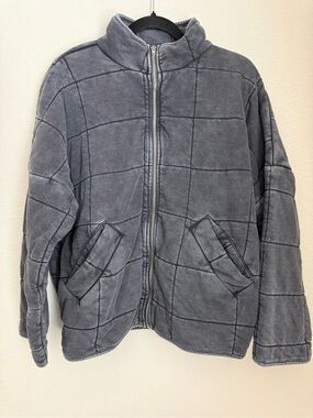 Forever 21 | Oversized Cozy Charcoal Quilted Jacket